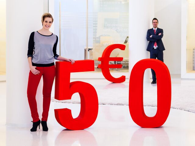 Berater + Kundin "50 Jahre"